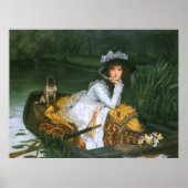 Tissot: Jonge dame in een boot Poster (Voorkant)