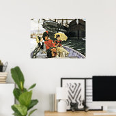 Tissot: Portsmouth Dockyard-kunstwerk Poster (Thuiskantoor)