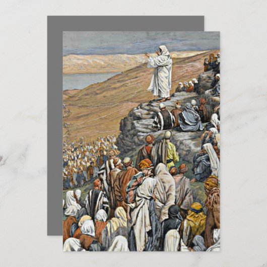 Tissot - The Sermon on the Mount Feestdagenkaart (Voorkant / Achterkant)