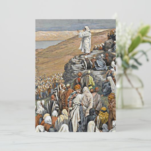 Tissot - The Sermon on the Mount Feestdagenkaart (Staand voorkant)
