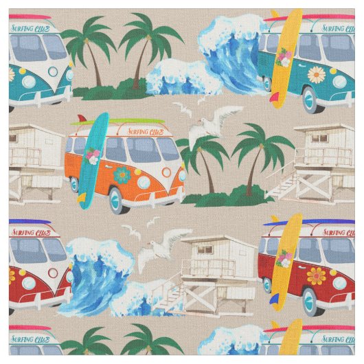 Tissu Van Surf beige Stof (Close Up)