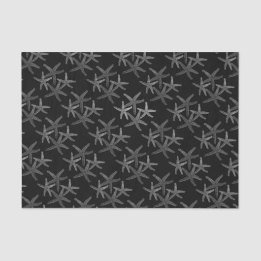 Tissue geschenkpapier zeester sneeuwvlok zilver gr tissuepapier (Voorkant)