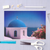 Tissue Gift Paper met Afbeelding Santorini, Grieke Tissuepapier (Craft)