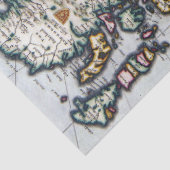 Tissue of Decoupage Paper -  kaart van Engeland Tissuepapier (Detail)