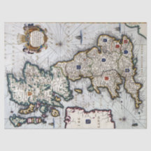 Tissue of Decoupage Paper -  kaart van Engeland