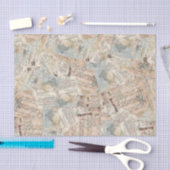Tissue of Decoupage Papier Collage van Bladmuziek (Craft)