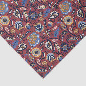Tissue- of decoupagepapier - Boho Bold Floral Rood Tissuepapier (Detail)