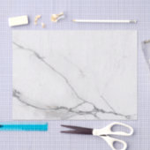 Tissue Paper (25cm x 38cm) - White Marble Pattern Tissuepapier (Craft)