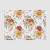 Tissue Paper (3) Gorgeous Red & Gold Peonies Tissuepapier (Voorkant)