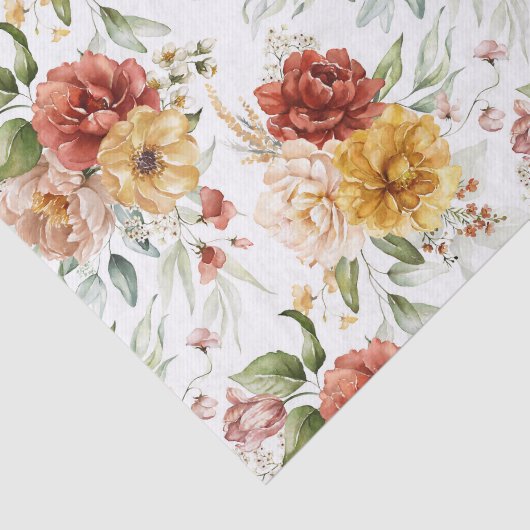 Tissue Paper (3) Gorgeous Red & Gold Peonies Tissuepapier (Detail)