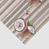 Tissue Paper Almond Brown Stripe Tissuepapier (Detail)