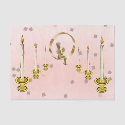 Tissue Paper Angel-kaarsen Tissuepapier (Voorkant)