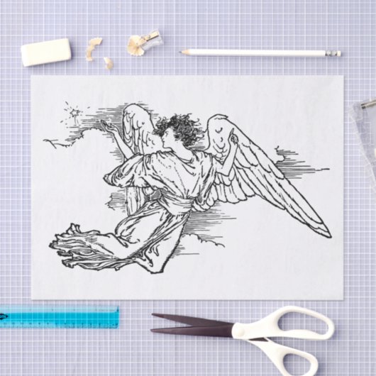 tissue paper angel tissuepapier (Craft)