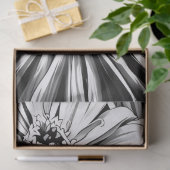 Tissue paper black and white flowers tissuepapier (Geschenk)