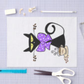 Tissue Paper Black Cat Bow Coffee Tissuepapier (Craft)