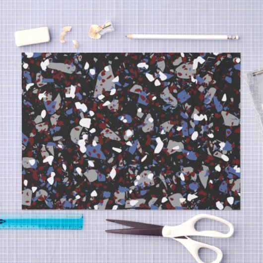Tissue Paper Black Terrazzo Tissuepapier (Craft)