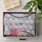 Tissue Paper Blue Baseball Happy Birthday Tissuepapier (Geschenk)