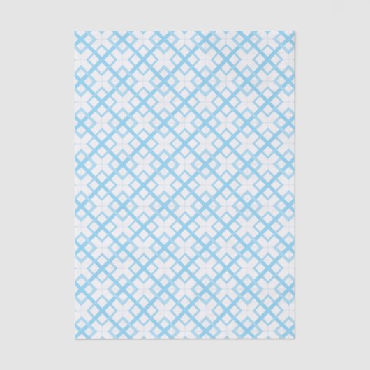 Tissue Paper - Blue Lattice Diamonds Tissuepapier (Voorkant)