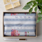 Tissue Paper Blue & White Stripe Birthday  Tissuepapier (Geschenk)