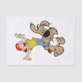 Tissue Paper Boy Dog Bone Tissuepapier (Voorkant)