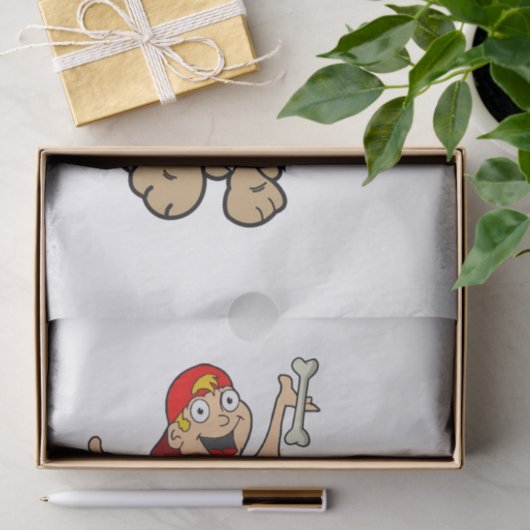Tissue Paper Boy Dog Bone Tissuepapier (Geschenk)