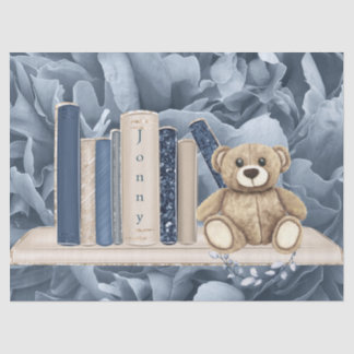 Tissue Paper Boy's Books and Teddy Bear Tissuepapier