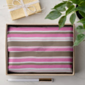 Tissue Paper Brown & Pink Stripe Tissuepapier (Geschenk)