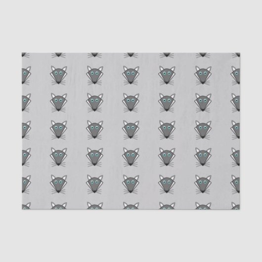 Tissue Paper Cute Halloween Wolf Tissuepapier (Voorkant)