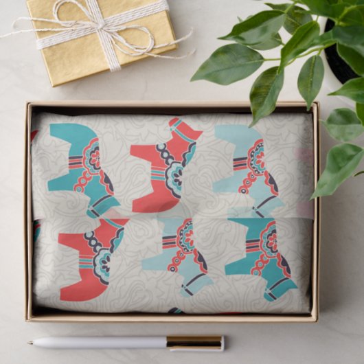 Tissue Paper Dala Horses Tissuepapier (Geschenk)