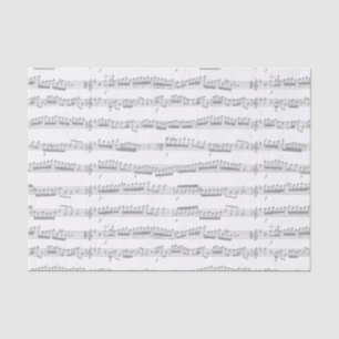 tissue paper donkergrijs en wit muzieknoten sheet tissuepapier
