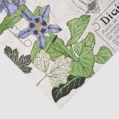 Tissue paper French Art Nouveau Foxglove Flowers Tissuepapier (Detail)