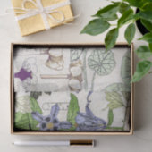 Tissue paper French Art Nouveau Foxglove Flowers Tissuepapier (Geschenk)