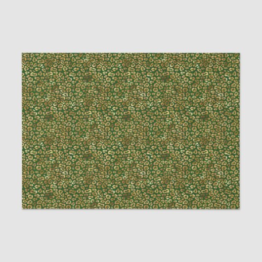 Tissue Paper - Green And Gold Pattern Tissuepapier (Voorkant)