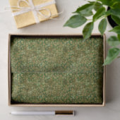 Tissue Paper - Green And Gold Pattern Tissuepapier (Geschenk)