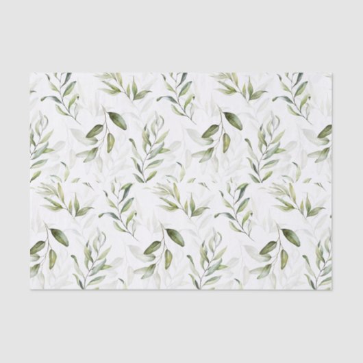 .Tissue Paper Green Foliage Baby shower Collectie Tissuepapier (Voorkant)