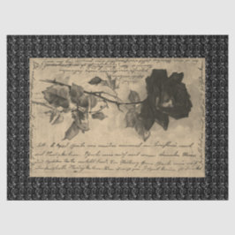 Tissue Paper HALLOWEEN BLACK ROOS Tissuepapier