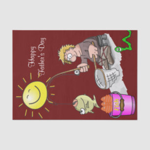 Tissue Paper Happy Vaderdag Fisherman Sun Tissuepapier