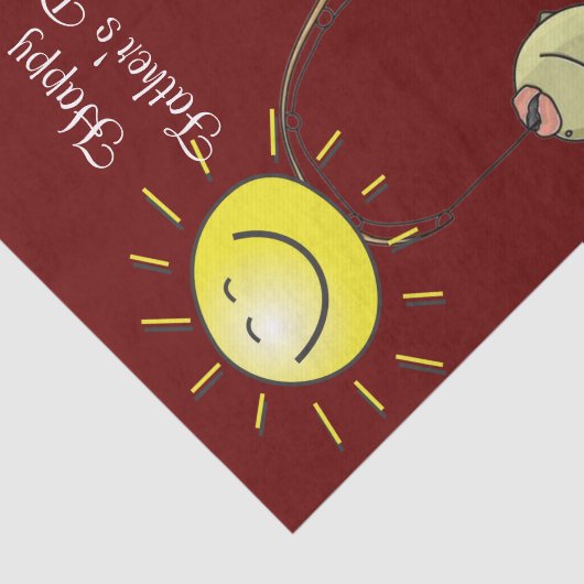 Tissue Paper Happy Vaderdag Fisherman Sun Tissuepapier (Detail)