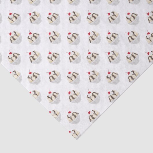 Tissue Paper Hot Fudge Sundaes Tissuepapier (Detail)