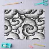 Tissue Paper JAPANESE CLOUDS IN BLACK Tissuepapier (Craft)