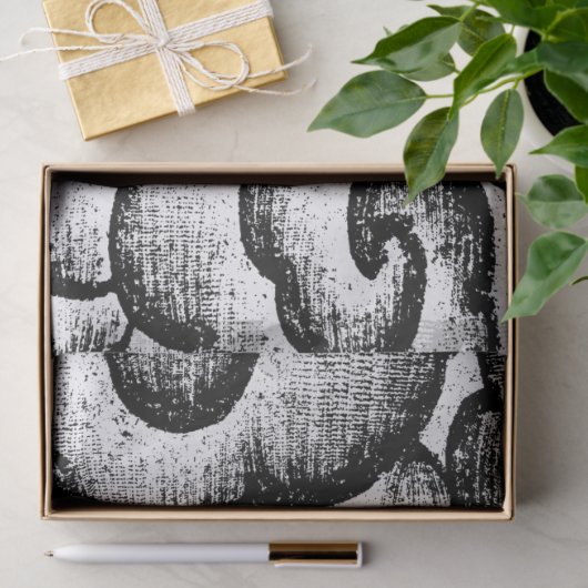 Tissue Paper JAPANESE CLOUDS IN BLACK Tissuepapier (Geschenk)