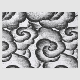 Tissue Paper JAPANESE CLOUDS IN BLACK Tissuepapier