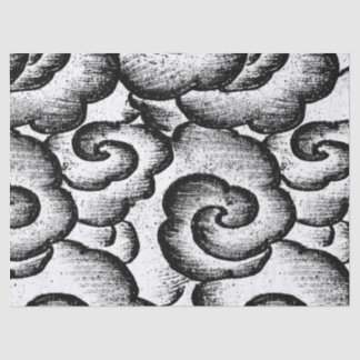 Tissue Paper JAPANESE CLOUDS IN BLACK Tissuepapier