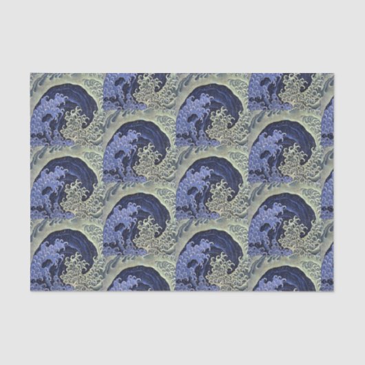 Tissue Paper JAPANESE WAVE PATROON FEMININE Tissuepapier (Voorkant)