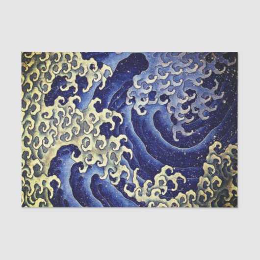 Tissue Paper JAPANESE WAVE PATTERN Tissuepapier (Voorkant)
