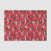 Tissue Paper kerst Boston Terrier Tissuepapier (Voorkant)