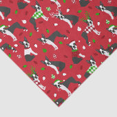 Tissue Paper kerst Boston Terrier Tissuepapier (Detail)