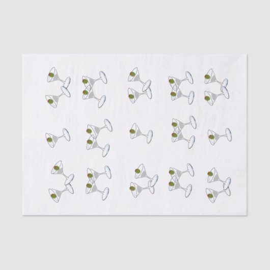 Tissue Paper Martini Glasses Tissuepapier (Voorkant)