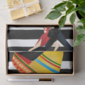 Tissue Paper Mexicaanse dansers Black Stripe Tissuepapier (Geschenk)
