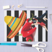 Tissue Paper Mexicaanse dansers Black Stripe Tissuepapier (Craft)